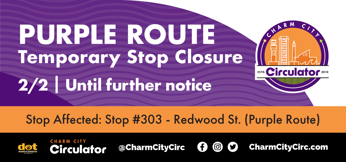 Purple Route Temporary Stop Closure